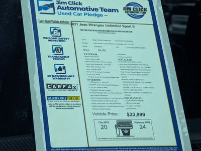 2021 Jeep Wrangler Unlimited Sport S