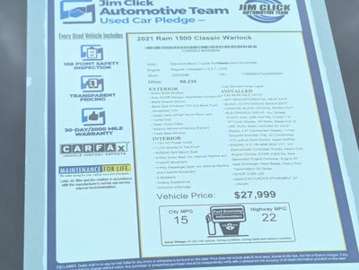 2021 RAM 1500 Classic Warlock