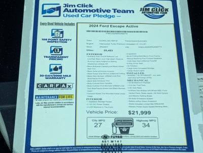 2024 Ford Escape Active