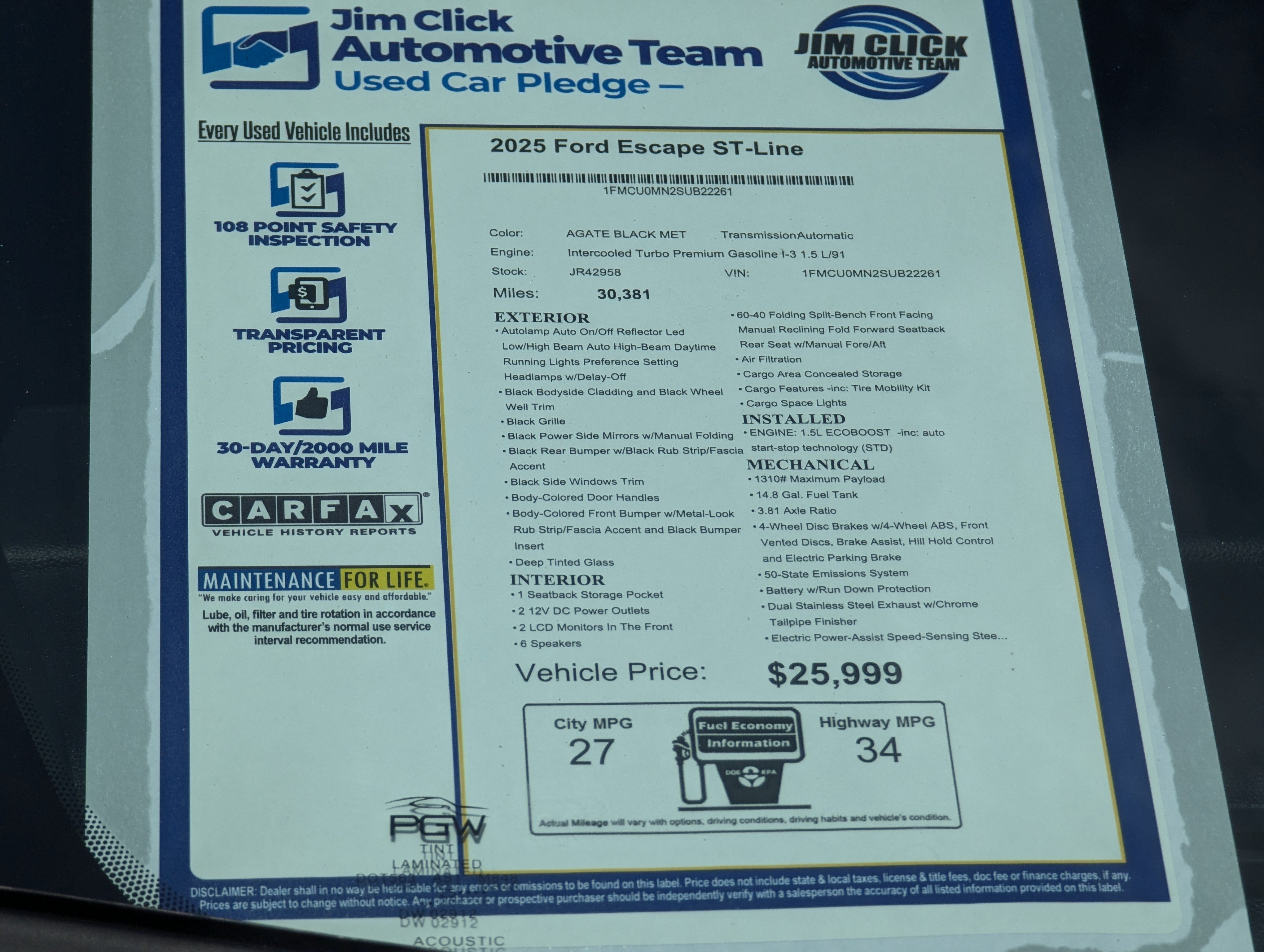2025 Ford Escape ST-Line