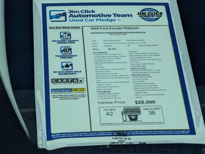 2025 Ford Escape Platinum