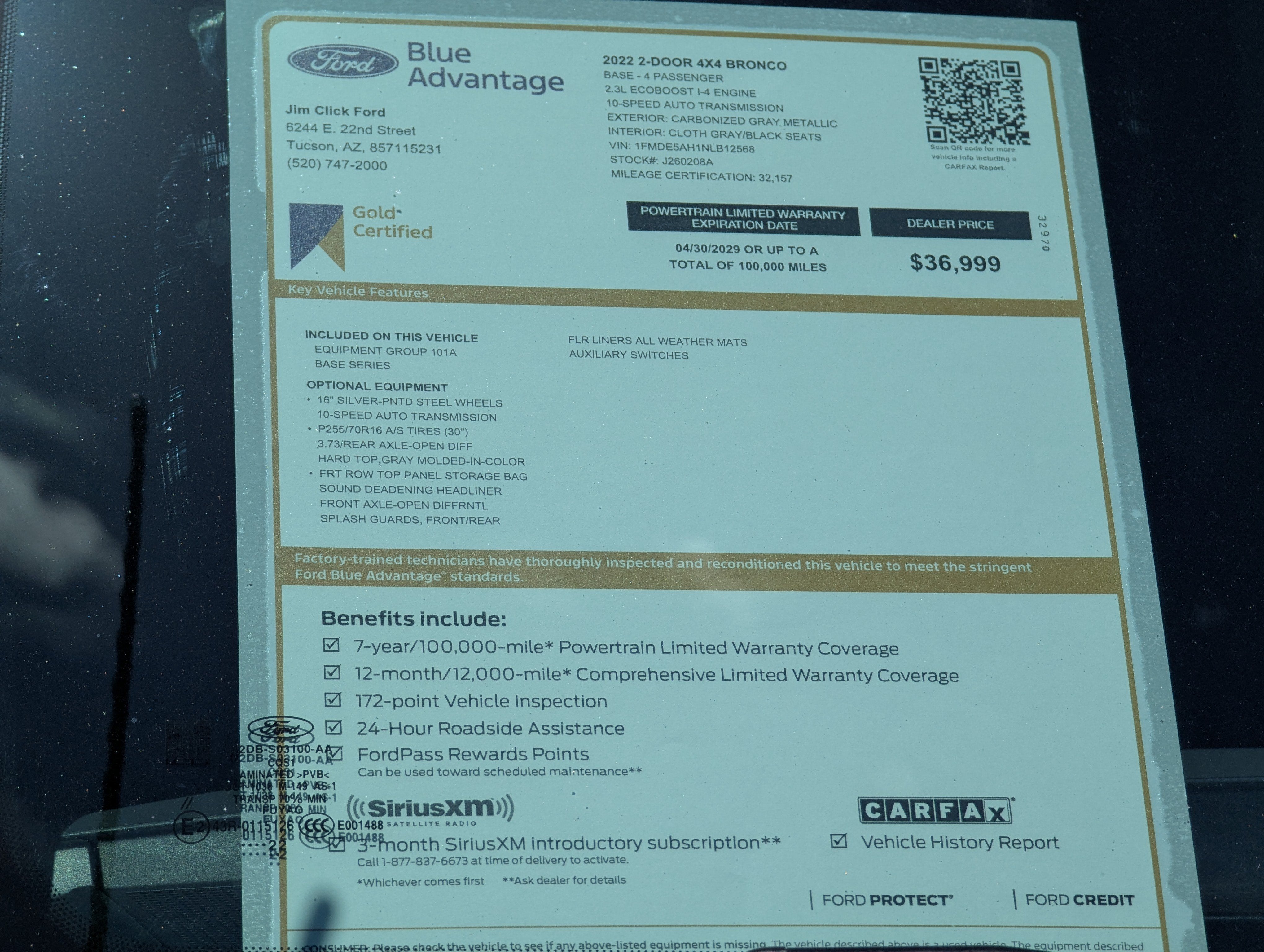 2022 Ford Bronco Base