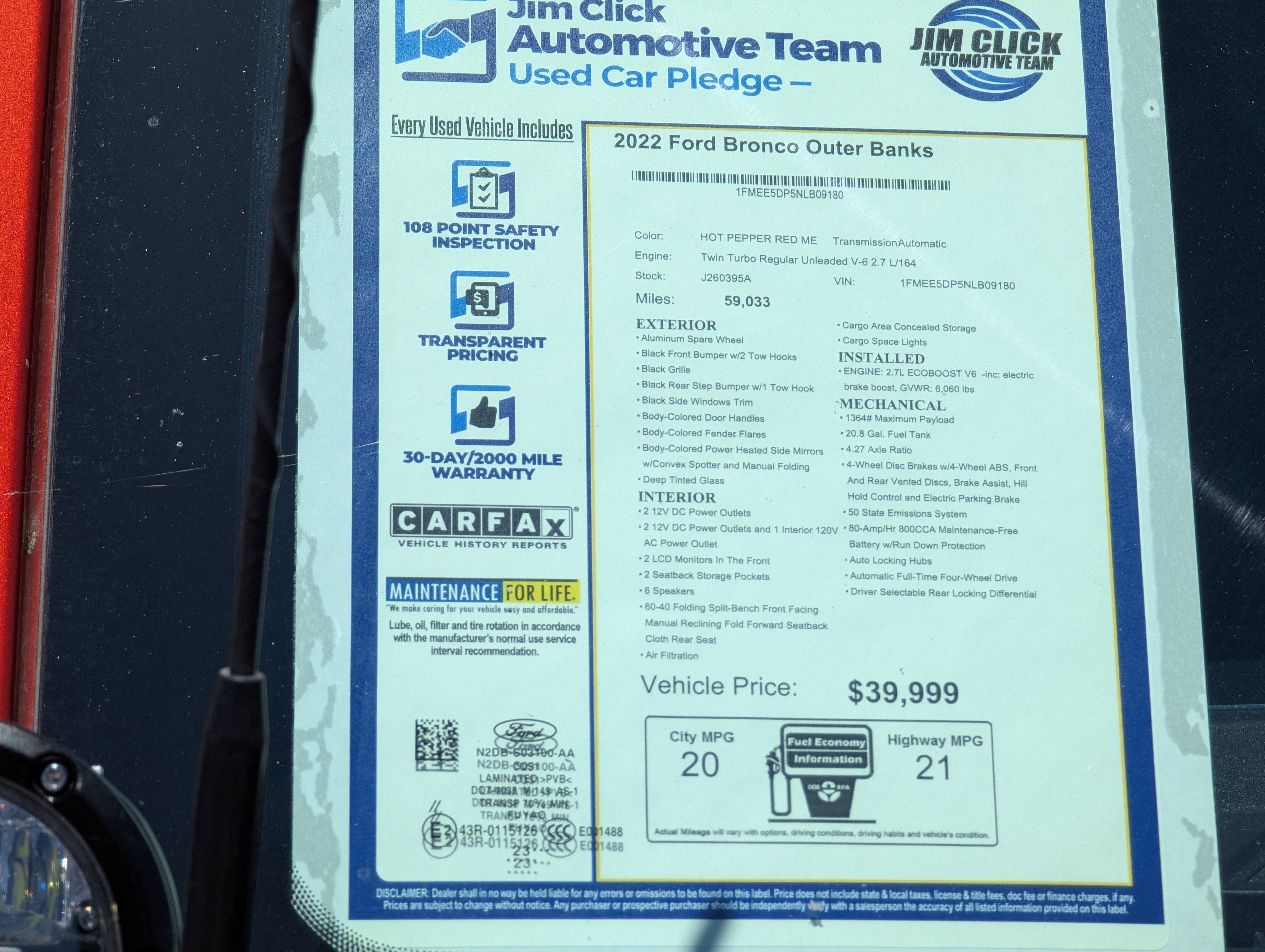 2022 Ford Bronco Outer Banks