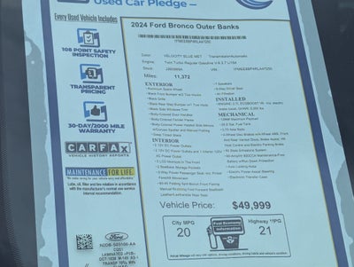 2024 Ford Bronco Outer Banks