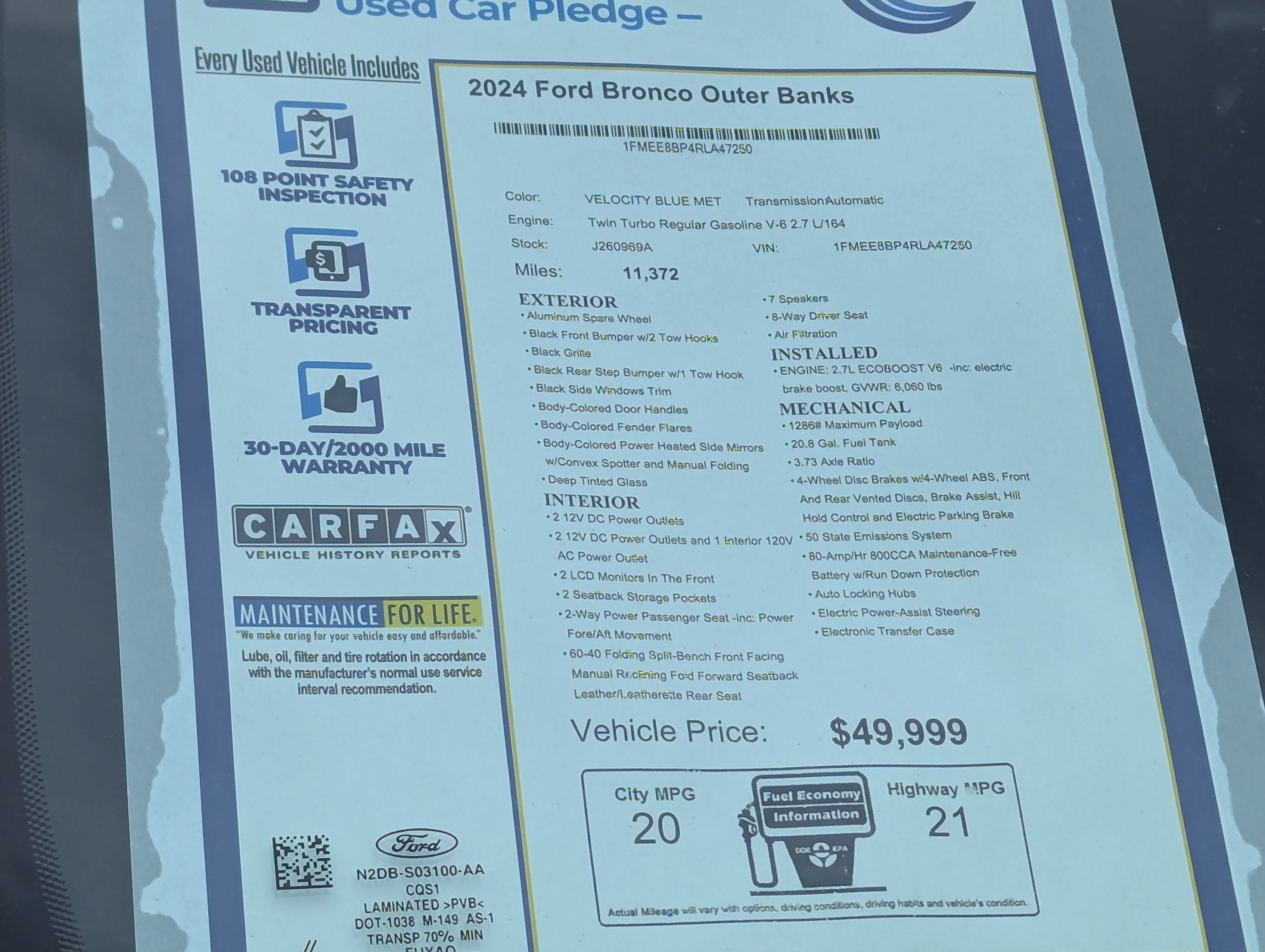 2024 Ford Bronco Outer Banks
