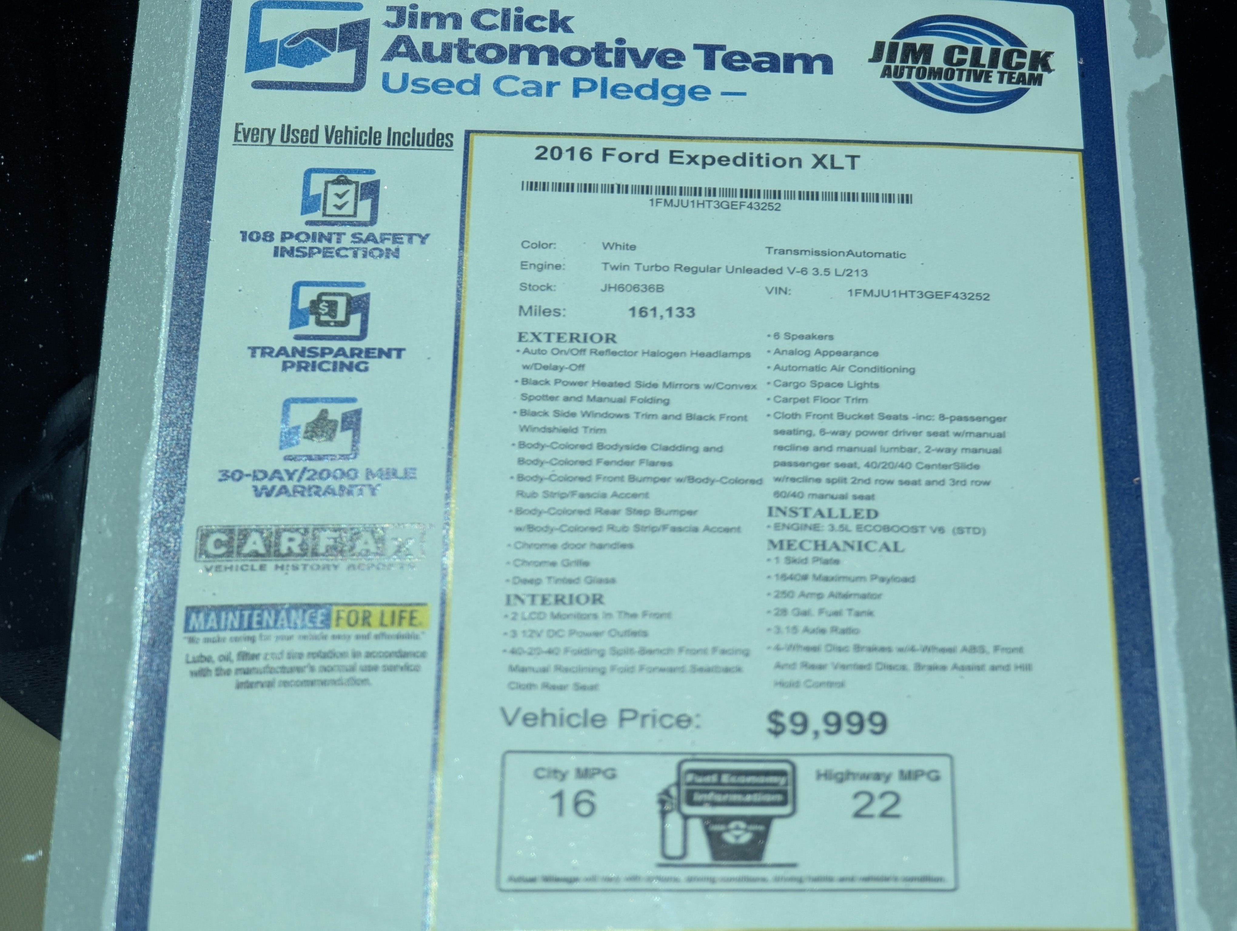 2016 Ford Expedition XLT