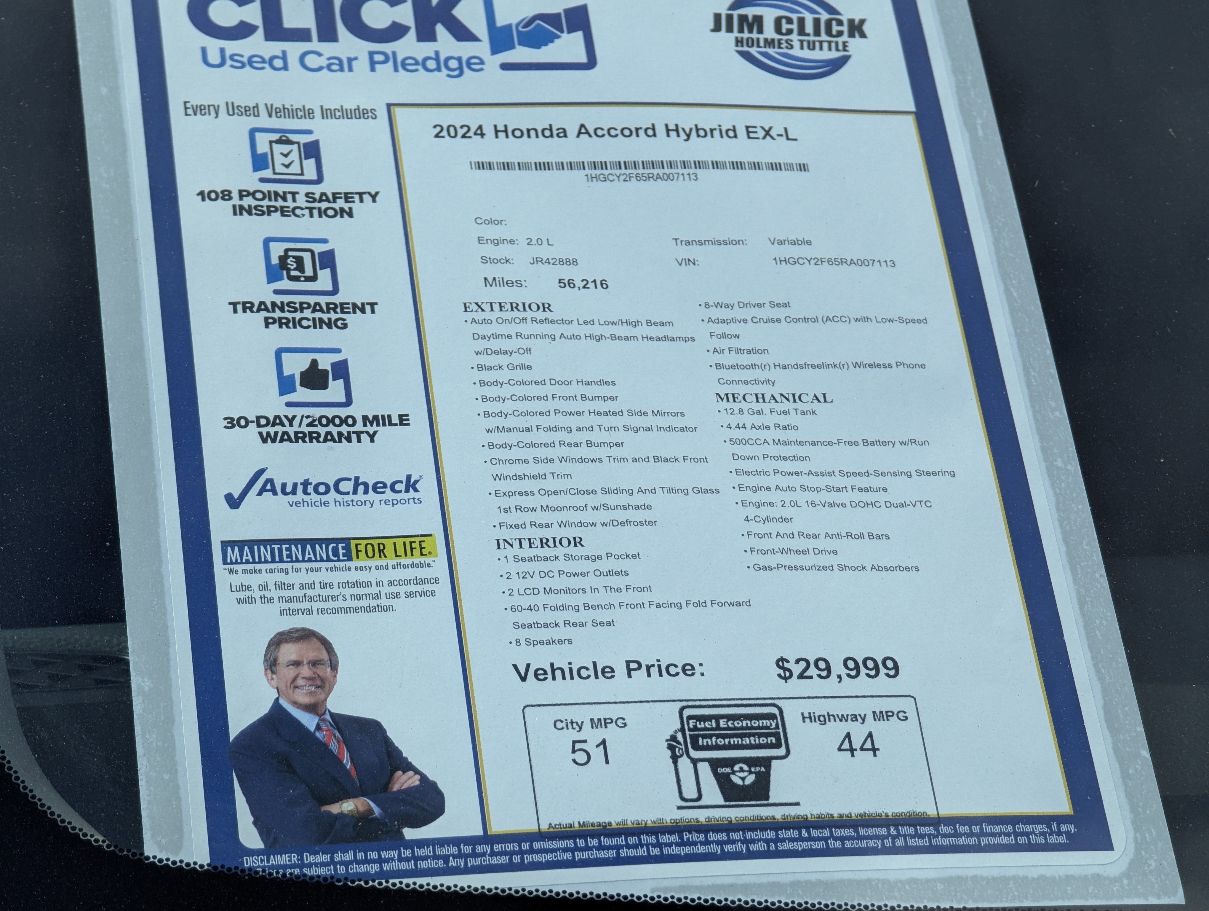 2024 Honda Accord Hybrid EX-L