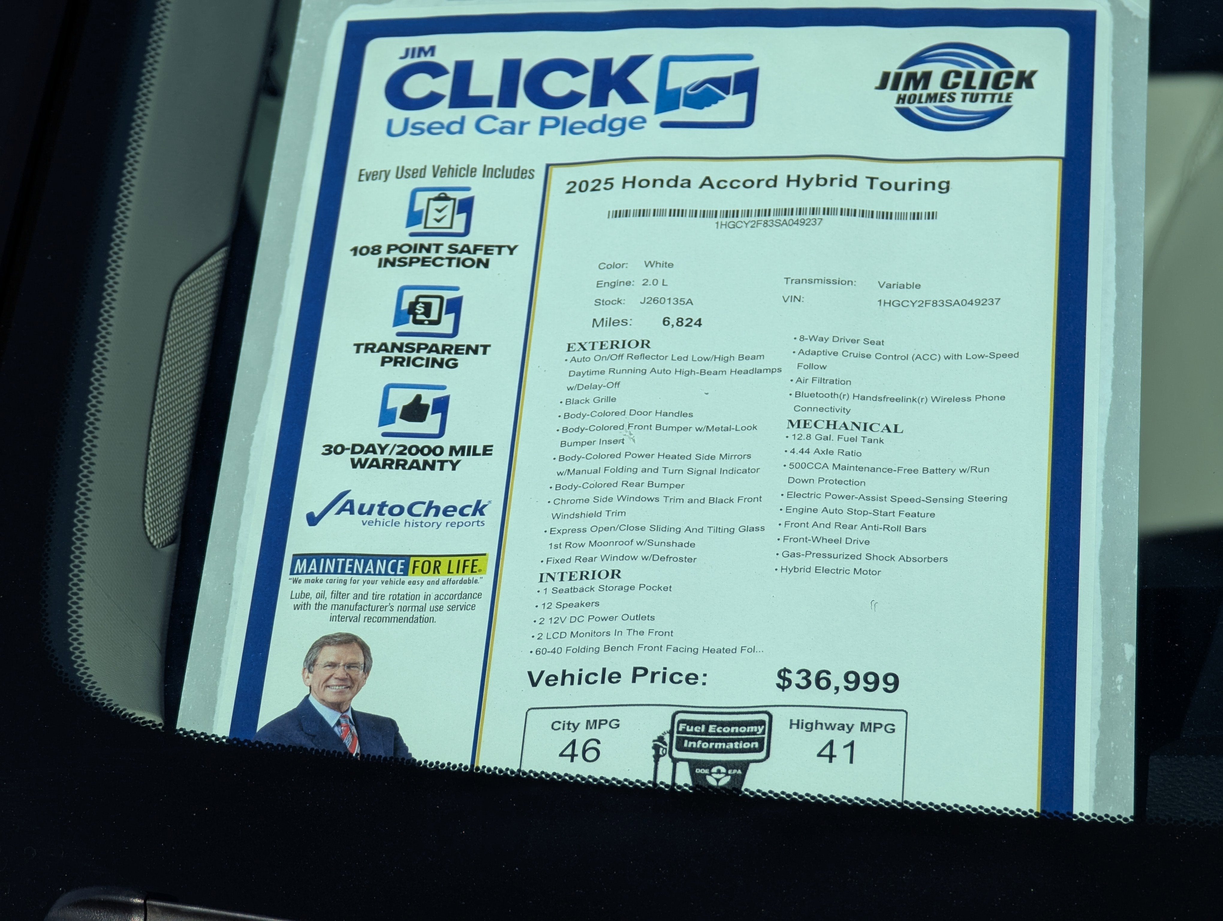 2025 Honda Accord Hybrid Touring