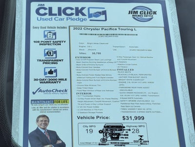 2022 Chrysler Pacifica Touring L