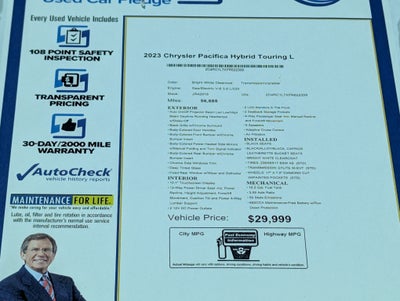 2023 Chrysler Pacifica Hybrid Touring L