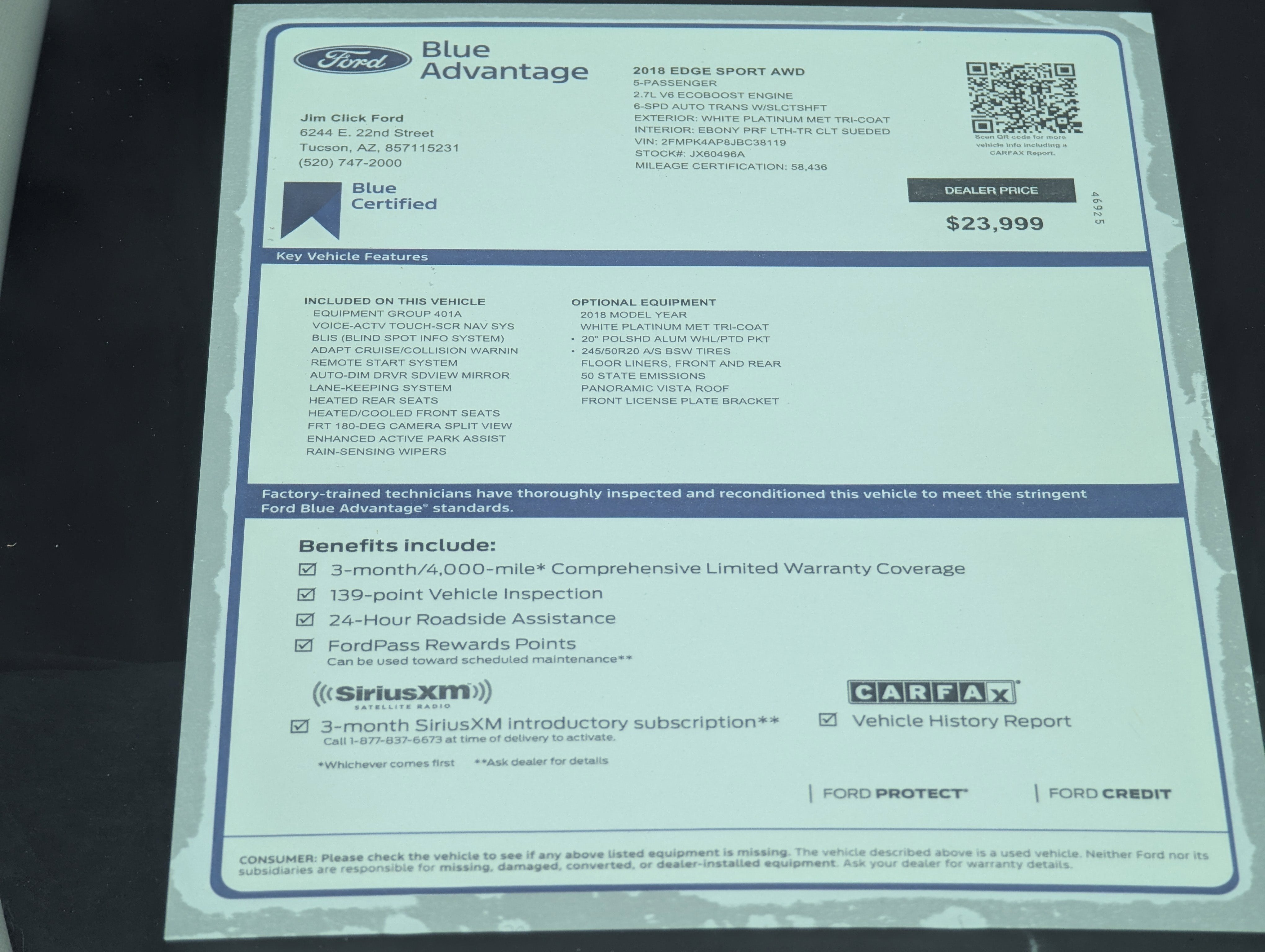 2018 Ford Edge Sport