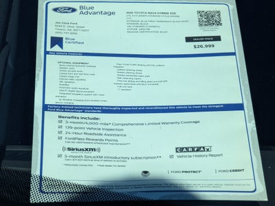 2020 Toyota RAV4 Hybrid XSE