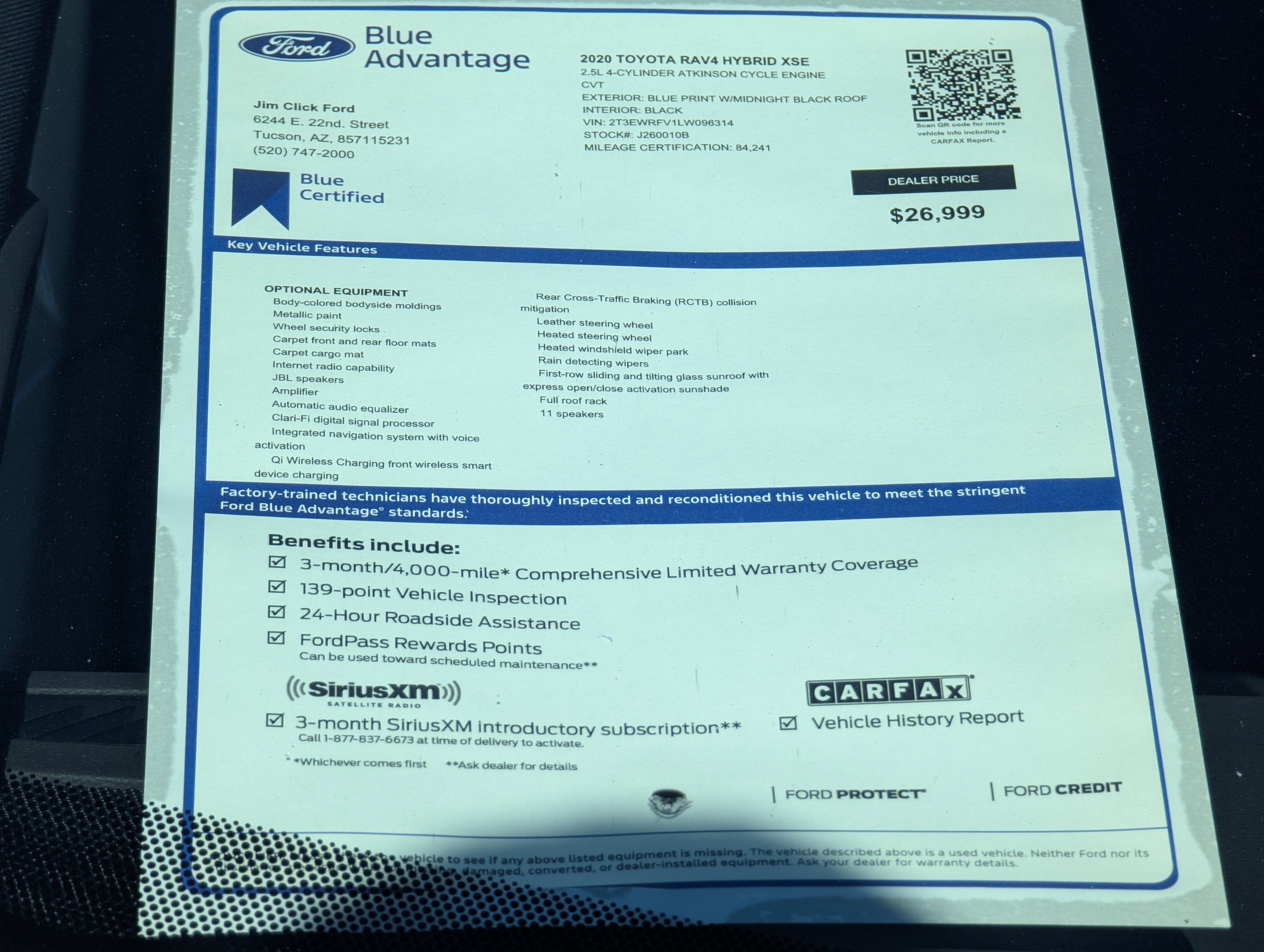 2020 Toyota RAV4 Hybrid XSE