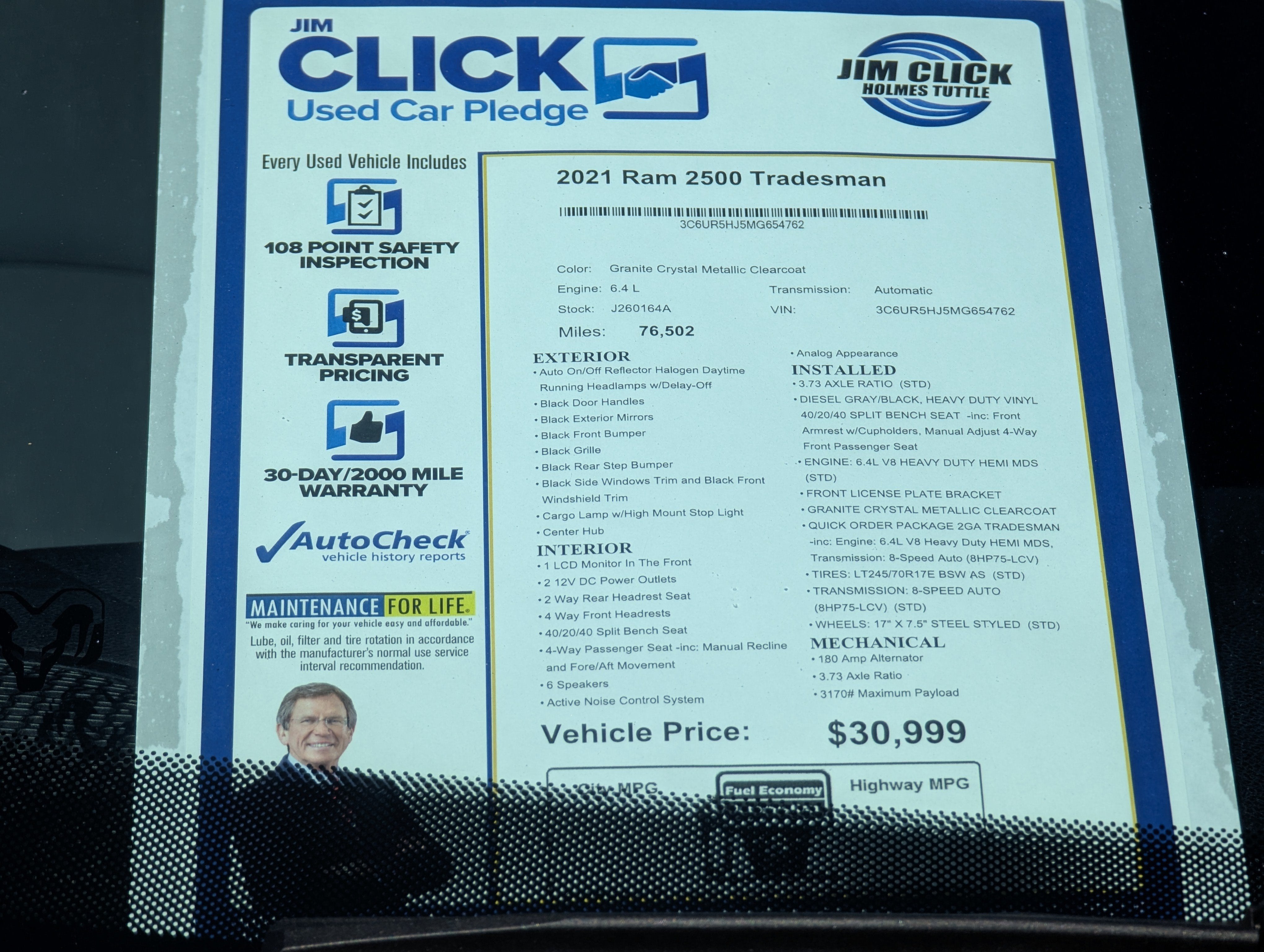 2021 RAM 2500 Tradesman