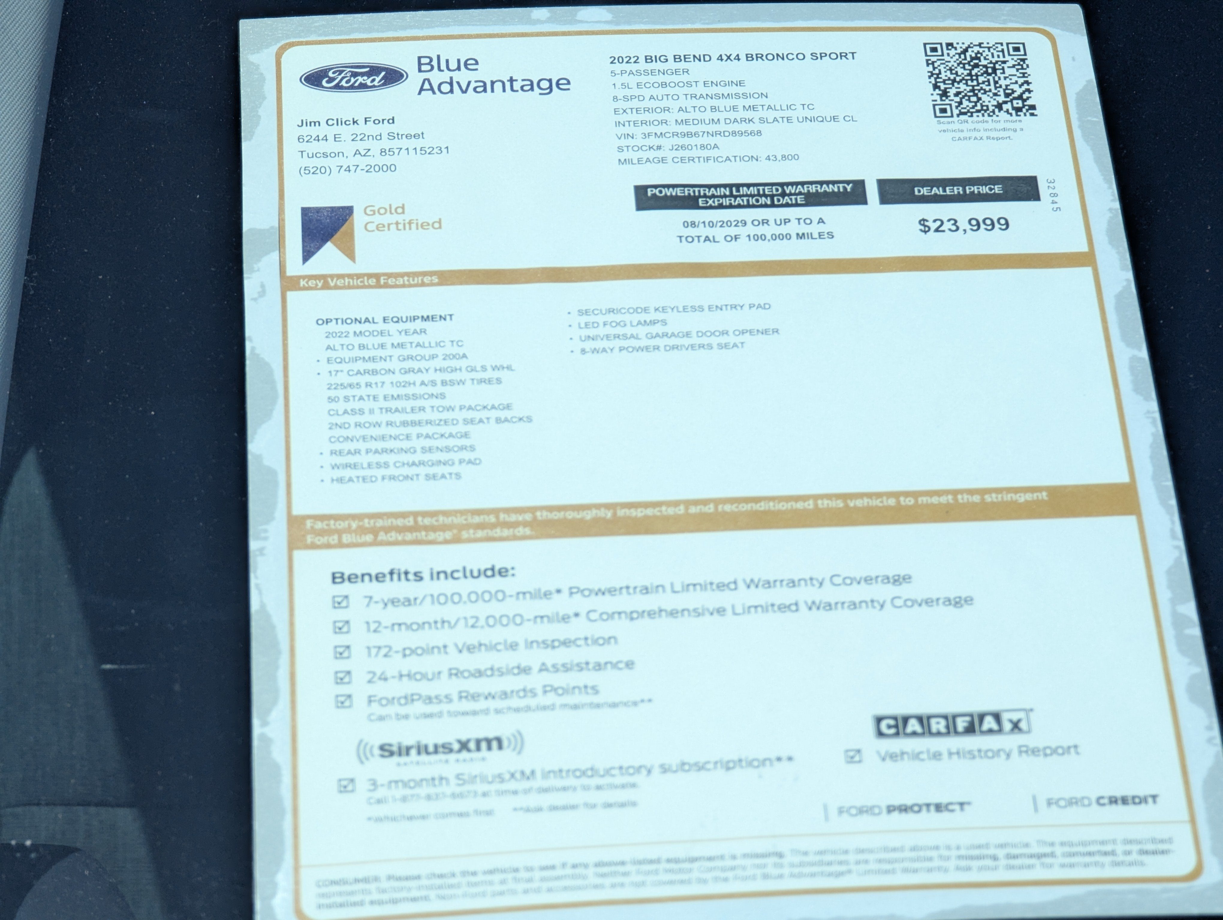 2022 Ford Bronco Sport Big Bend