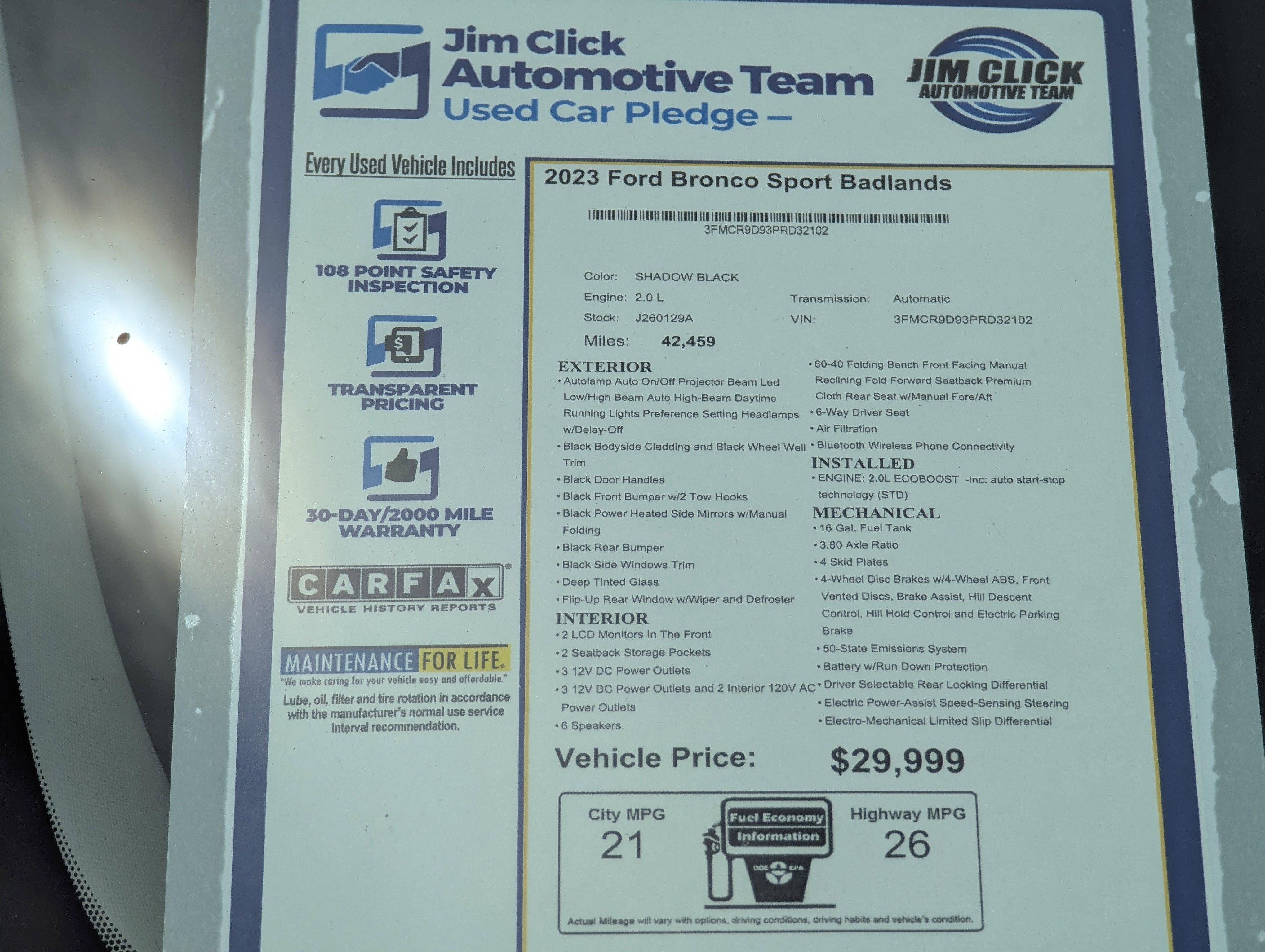 2023 Ford Bronco Sport Badlands