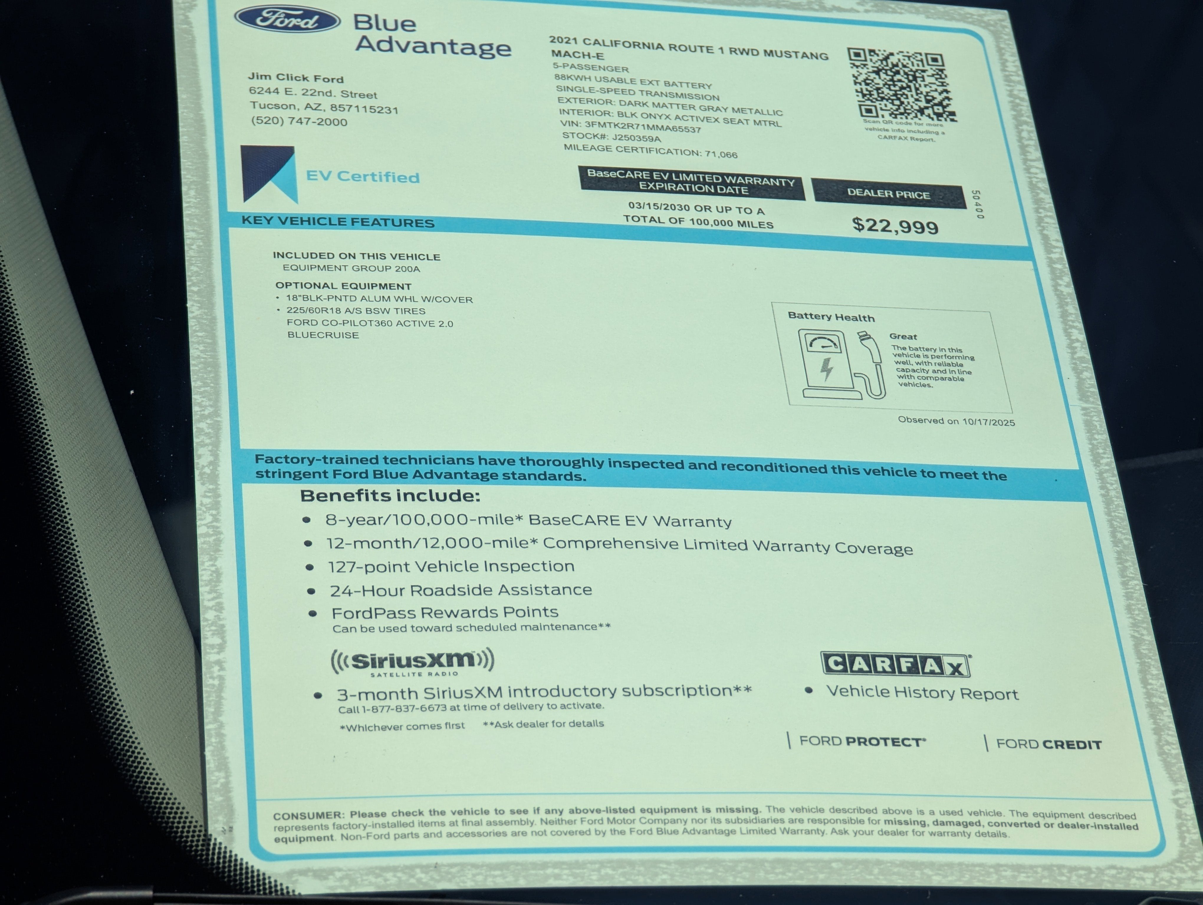 2021 Ford Mustang Mach-E California Route 1