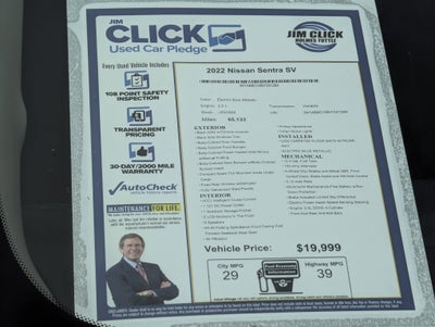 2022 Nissan Sentra SV