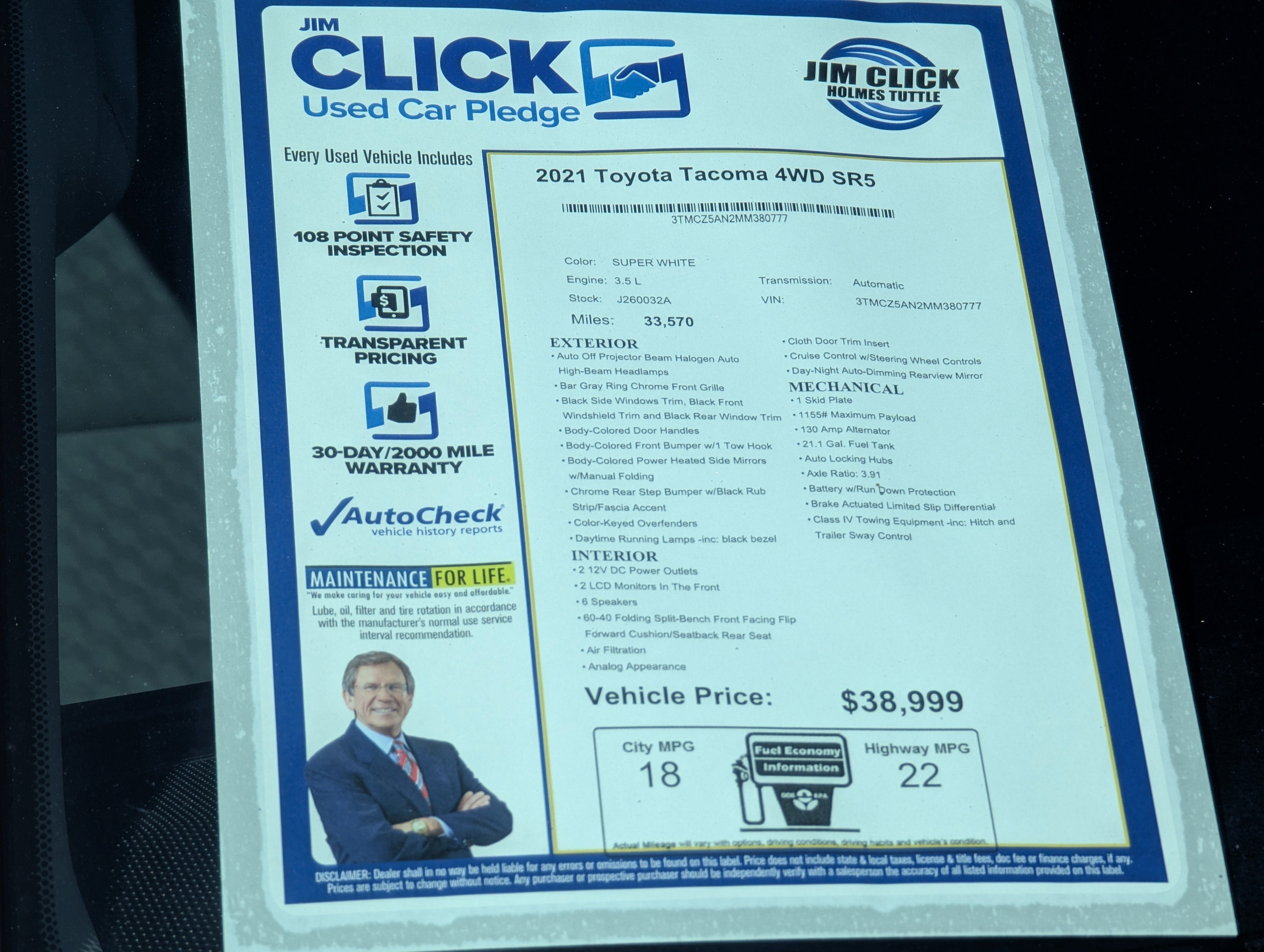 2021 Toyota Tacoma 4WD SR5