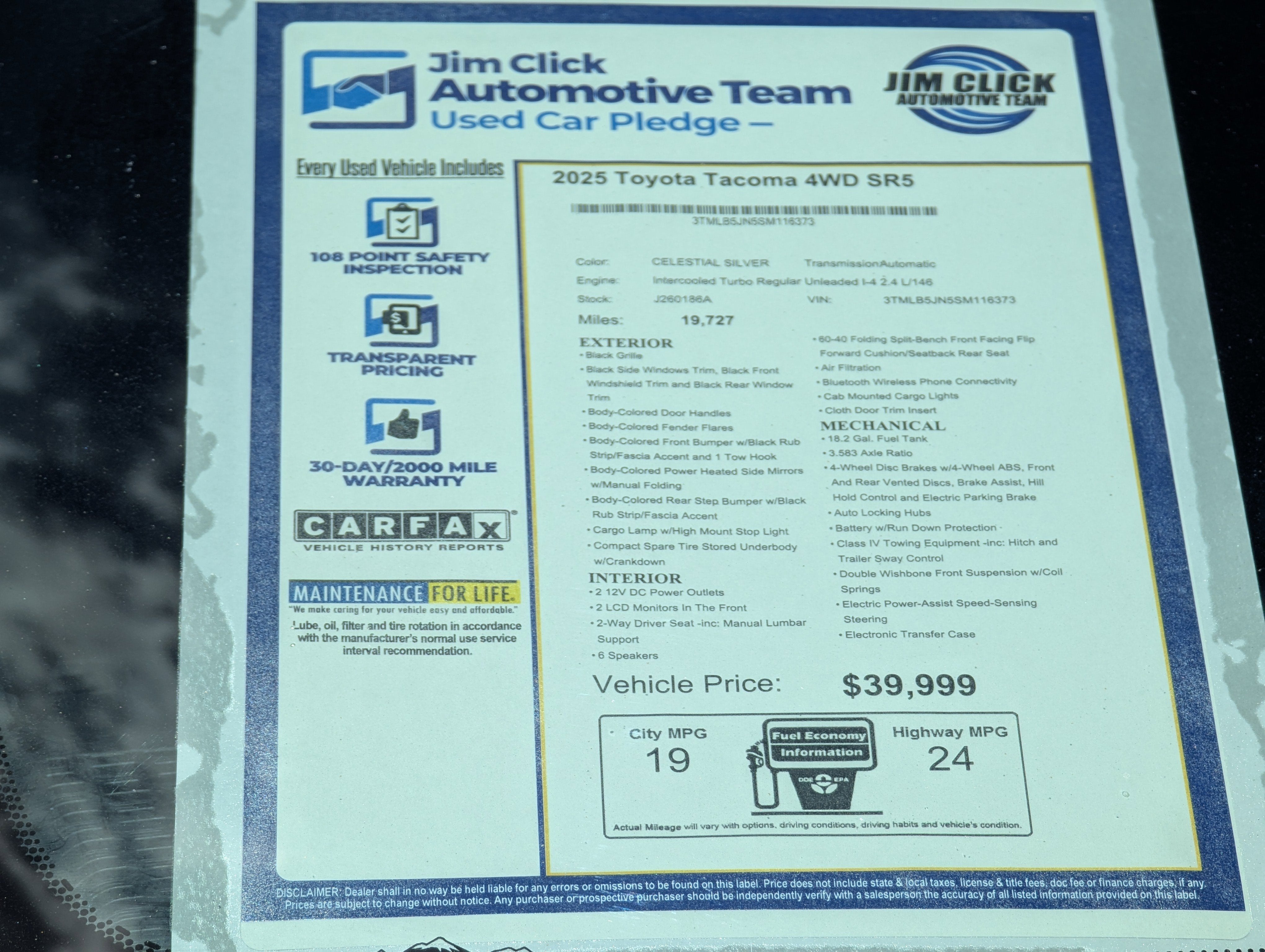 2025 Toyota Tacoma 4WD SR5
