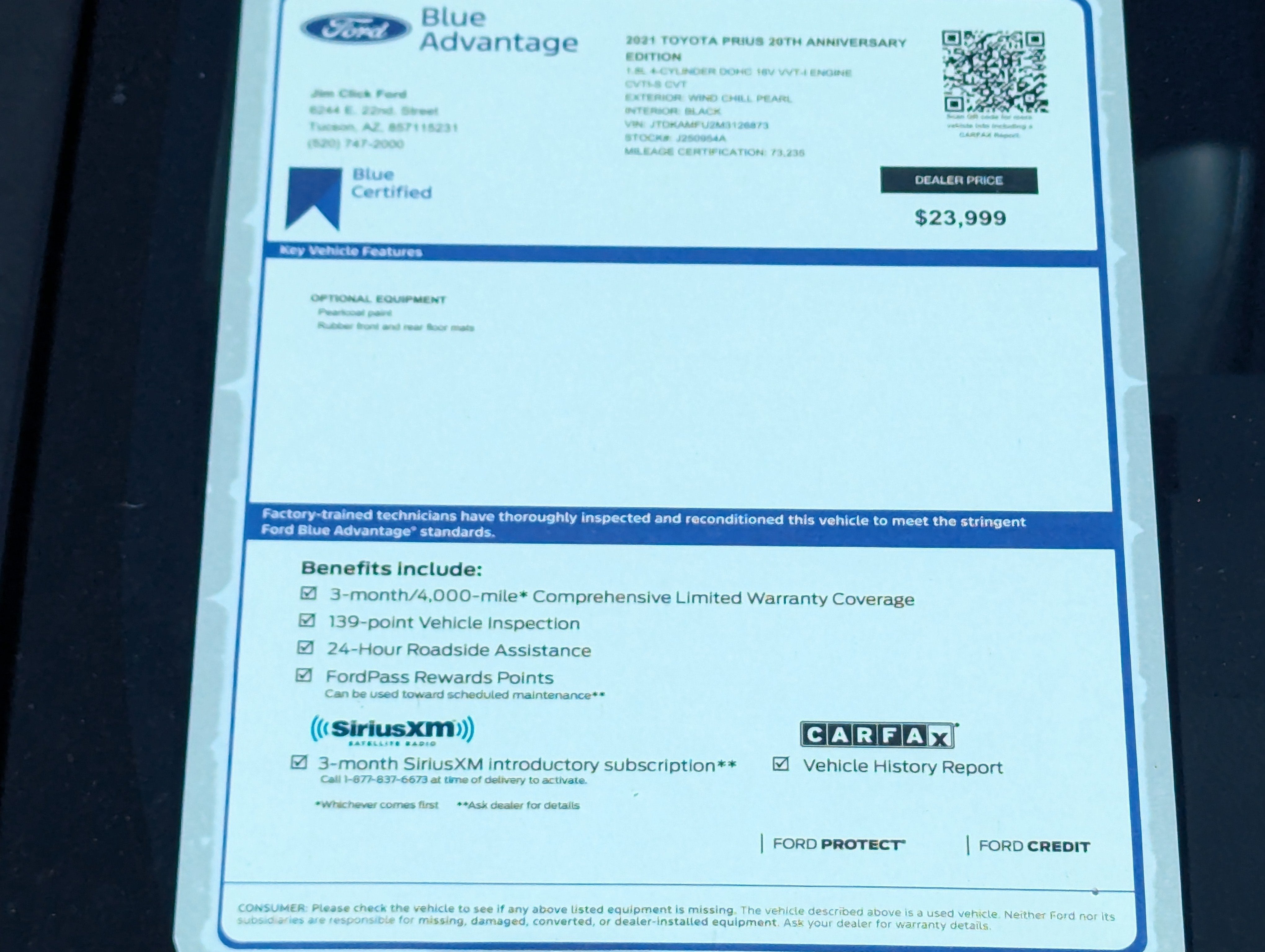 2021 Toyota Prius 20TH ANNIVERSARY