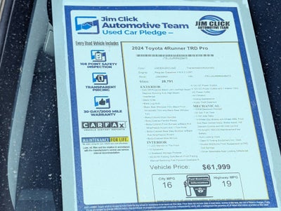 2024 Toyota 4Runner TRD Pro