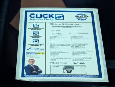 2023 Lexus RZ RZ 450e Luxury