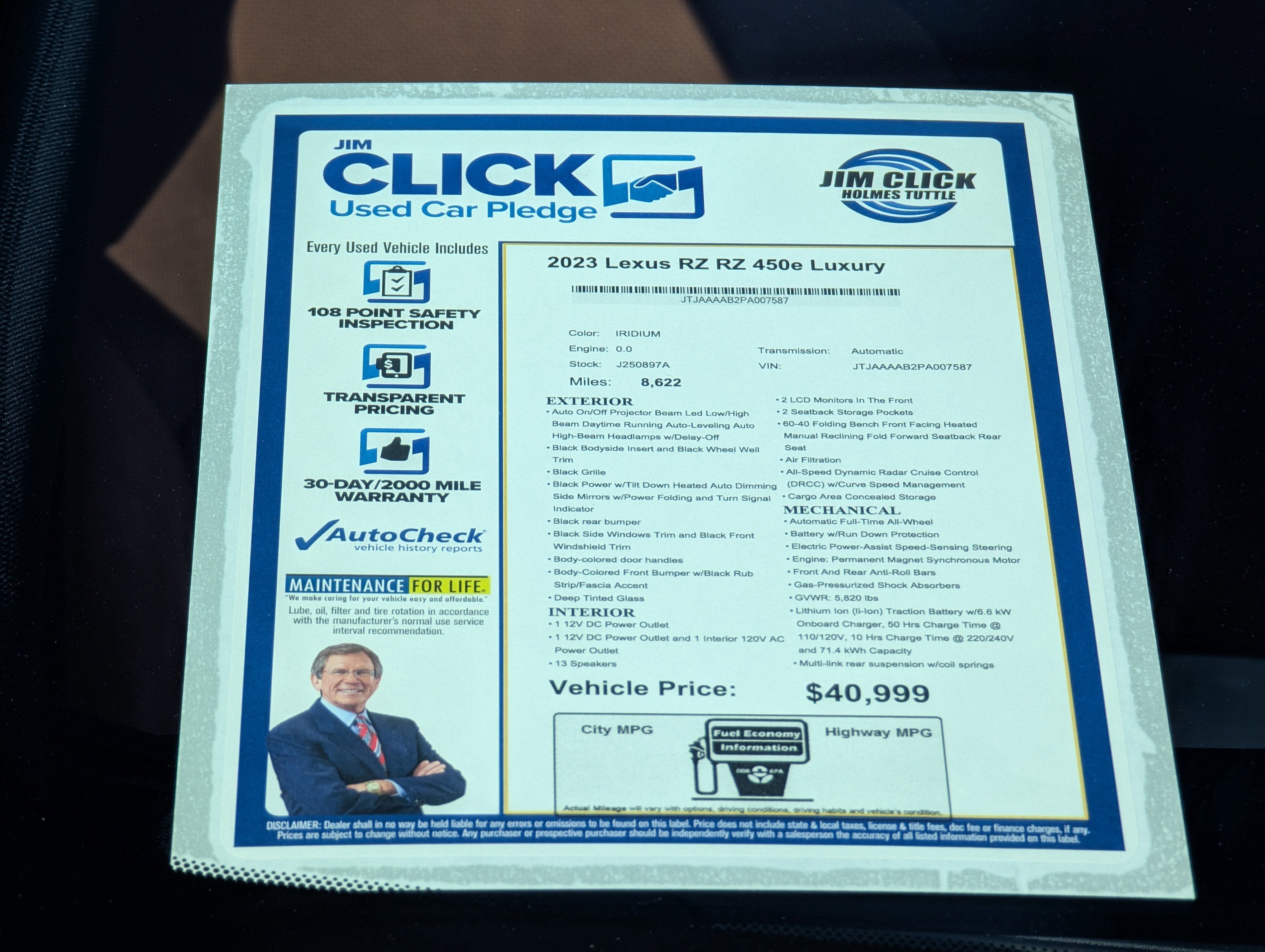 2023 Lexus RZ RZ 450e Luxury